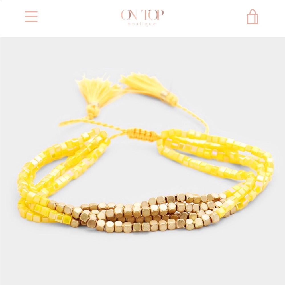 Adjustable yellow bracelet